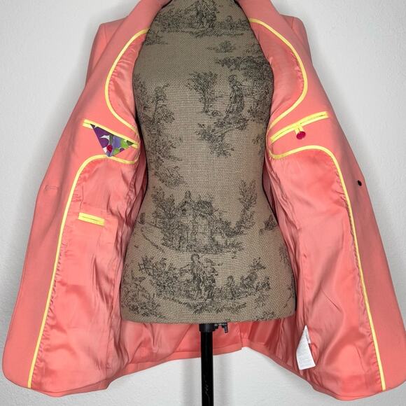 J. Crew Tollegno 1900 Italian Stretch Wool Long Parke Blazer #AJ897 Size 4 - Picture 5 of 11